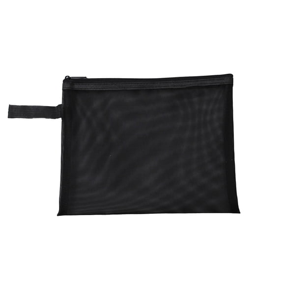 Leodye 1PCS Transparent Mesh Handheld File Bag, Large Capacity Multi-Functional Storage Pouch, Versatile Organizer for Pencils Cosmetics Toys & office Supplies -9.1in × 7.3in