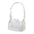 thumbnail image 1 of Leodye 1PCS Transparent Nylon Meshs Bag Portable Pet Bag Foldable One Shoulder Crossbody Pet Bag-15.7x9.8x9.8 in, 1 of 6