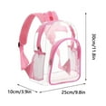 thumbnail image 1 of Leodye 1PCS Transparent PVC Backpack Waterproof Lightweight Beach/Concert/Festival Sports & Game Activity Backpack -12 inches *12 inches, 1 of 3