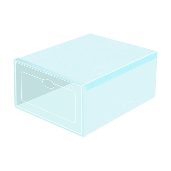 Leodye 1PCS Transparent Plastic Shoe Box Drawer Type Shoe Organizer Stackable Storage Box for Shoe Rack Closet and Home Organization -5.51×9.45×12.83in