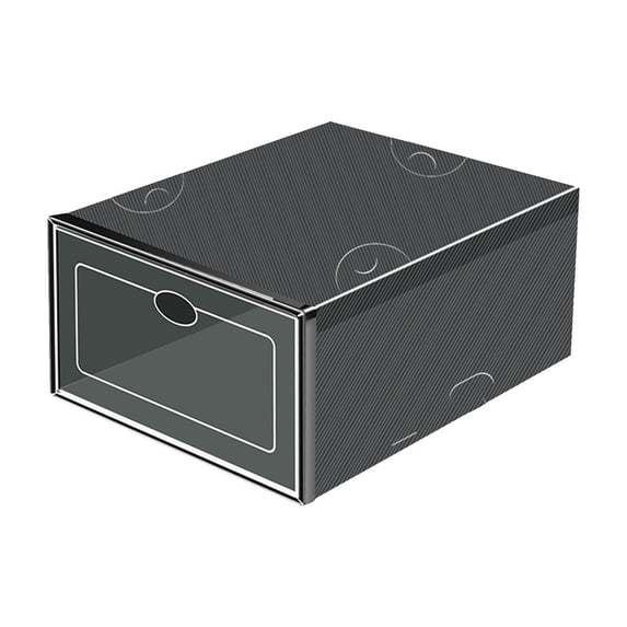 Leodye 1PCS Transparent Plastic Shoe Box Drawer Type Shoe Organizer Stackable Storage Box for Shoe Rack Closet and Home Organization -5.51×9.45×12.83in
