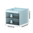 thumbnail image 1 of Leodye 1PCS Transparent Small Drawer Desktop Storage Box Plastic Mini Organizer Cute Stationery Box for Desk -4.72 × 6.30 × 4.53 IN, 1 of 3