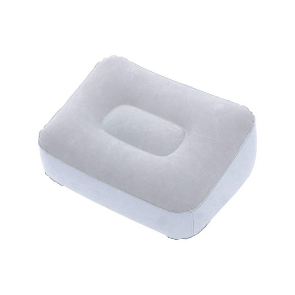 Leodye 1PCS Travel Foot Rest Pillow, Head Pad, Soft Flocking Pillow, Flights Relax Cushion Ottomans Leg Up with Air Pump for office, Home Relax-14.56x11.81x7.08in