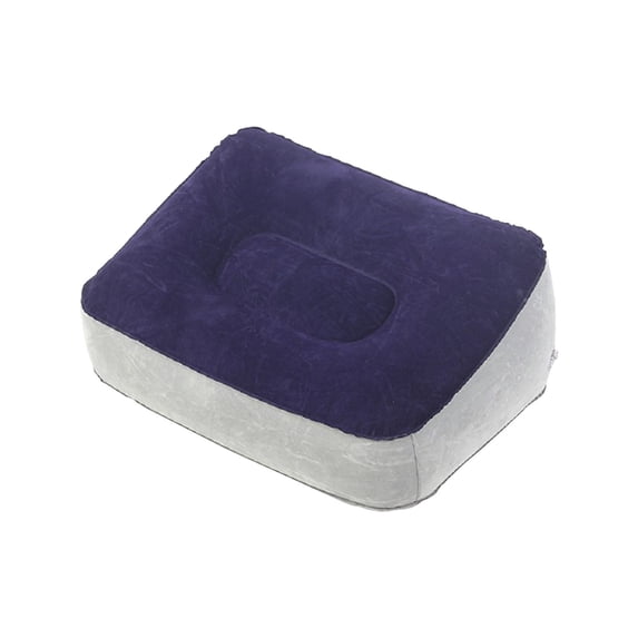 Leodye 1PCS Travel Foot Rest Pillow, Head Pad, Soft Flocking Pillow, Flights Relax Cushion Ottomans Leg Up with Air Pump for office, Home Relax-14.56x11.81x7.08in