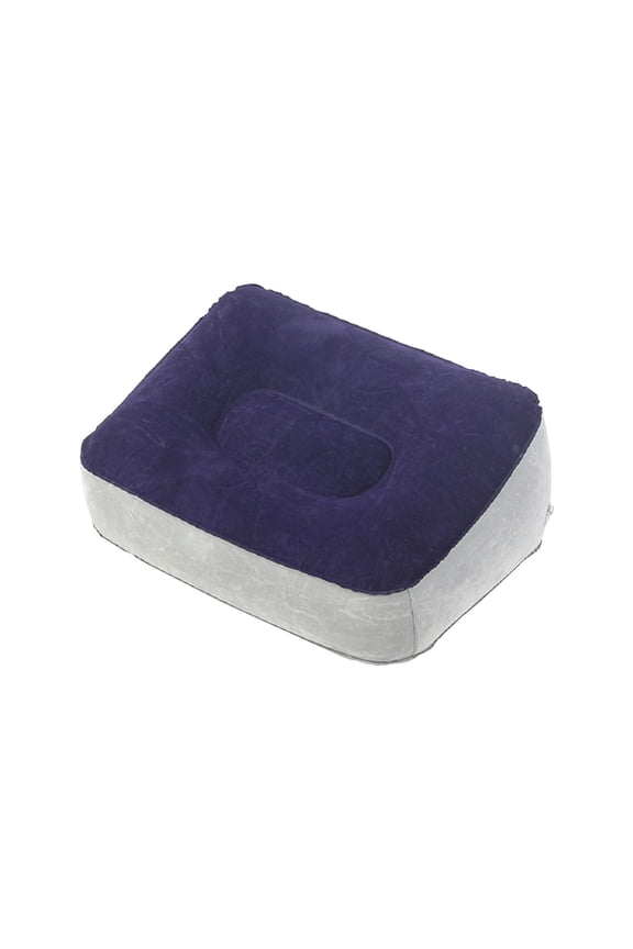1PCS Travel Foot Rest Pillow, Head Pad, Soft Flocking Pillow, Flights Relax Cushion Ottomans Leg Up with Air Pump for office, Home Relax-14.56x11.81x7.08in