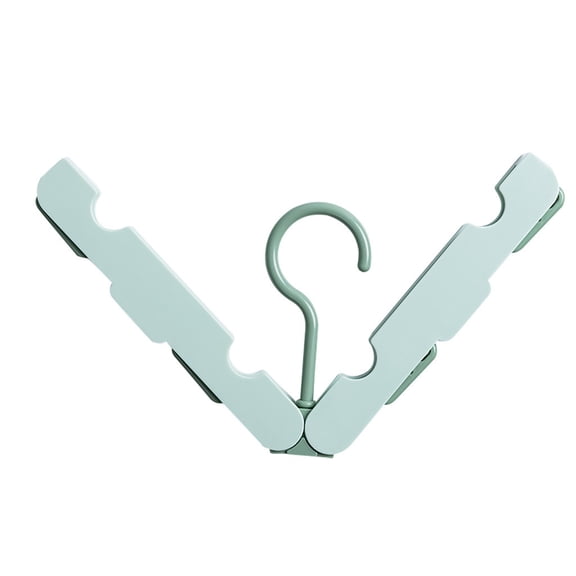 Leodye 1PCS Travel Portable Foldable Hanger Household Anti Skid Windproof Clothes Hanger for Travel and Home Use -6.30 × 2.13 × 0.59 IN