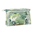 thumbnail image 1 of Leodye 1PCS Tropical Canvas Makeup Bag - Travel Toiletries Pouch, Spacious Storage for Women’s Cosmetics, 1 of 2
