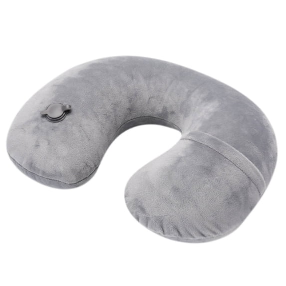 Leodye 1PCS U-shaped Inflatable Travel Neck Pillow, Soft Elastic Warm Texture, Comfort Blow-up Neck Rest for Airplane Trip Rest Use -13.39×10.24×4.72in