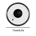 thumbnail image 1 of Leodye 1PCS Universal Thickened Tempered Glass Frying Pan Lid with Sturdy Handle Transparent Heat-resistant Home Kitchen Cookware Cover -6.7IN, 1 of 2