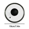 thumbnail image 1 of Leodye 1PCS Universal Thickened Tempered Glass Frying Pan Lid with Sturdy Handle Transparent Heat-resistant Home Kitchen Cookware Cover -7.4IN, 1 of 2