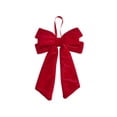 thumbnail image 1 of Leodye 1PCS Velvet Christmas Hanging Bow Ornament, Classic Festive Pendant for Xmas Tree, Window and Wreath Home Decoration -7.87*11.81IN, 1 of 6