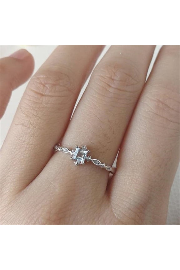 1PCS Vintage Engagement Wedding Ring Beautiful Design Women Bridal Proposal Commitment Gift Jewelry