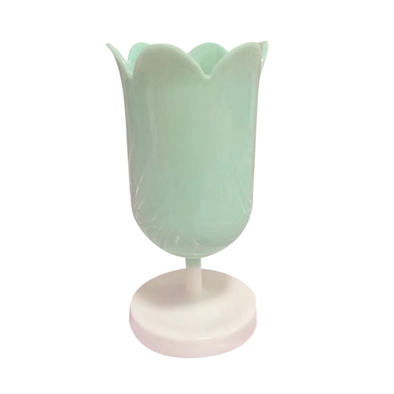 Leodye 1PCS Vintage Flower Pen Holder Organizer Decorative Sturdy Home office Makeup Brush Stationery Storage Bucket -3.54*2.95IN