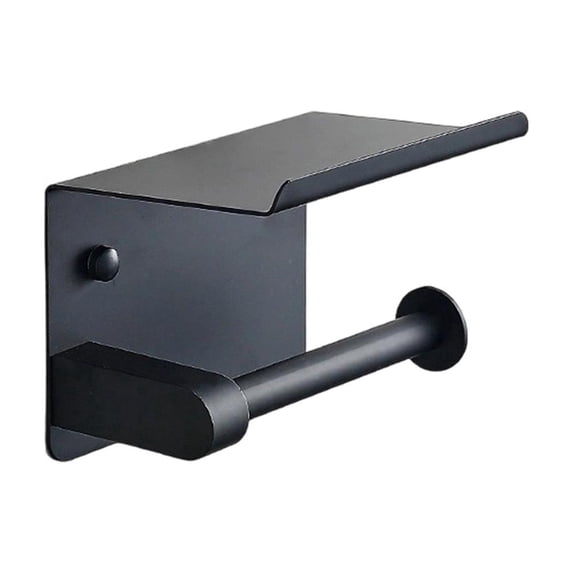 Leodye 1PCS Wall Mount Stainless Steel Toilet Paper Holder, Modern Bathroom Tissue Dispenser with Storage Rack -5.51x3.94x3.94 in