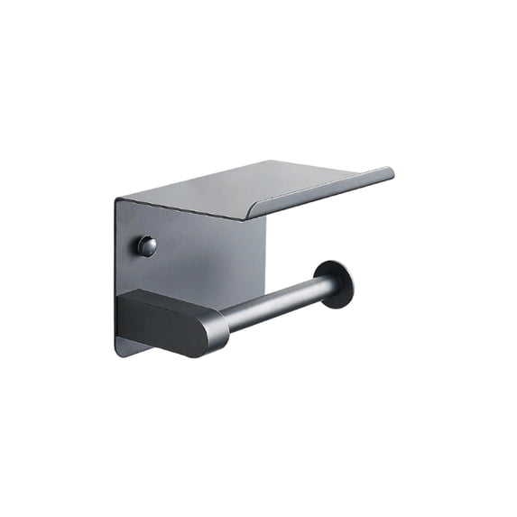 Leodye 1PCS Wall Mount Stainless Steel Toilet Paper Holder, Modern Bathroom Tissue Dispenser with Storage Rack -5.51x3.94x3.94 in
