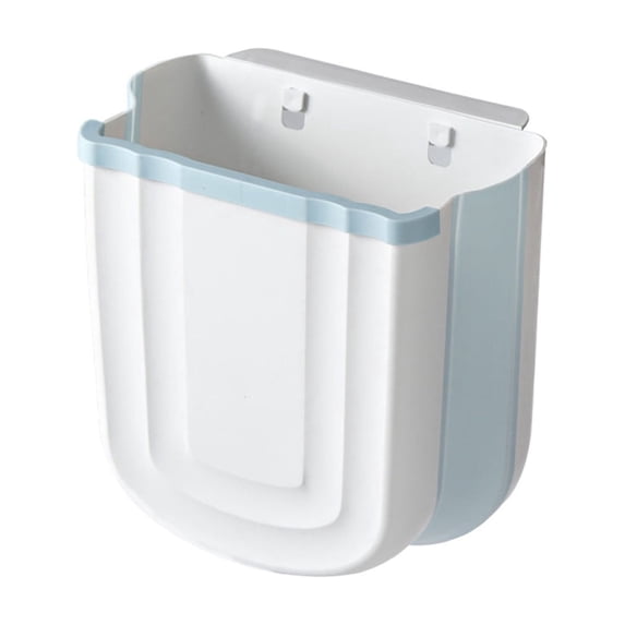 Leodye 1PCS Wall Mounted Foldable Trash Can, Telescopic Hanging Design, Plastic Waste Storage Bin for Kitchen Household Use -10.24x9.84x6.3in