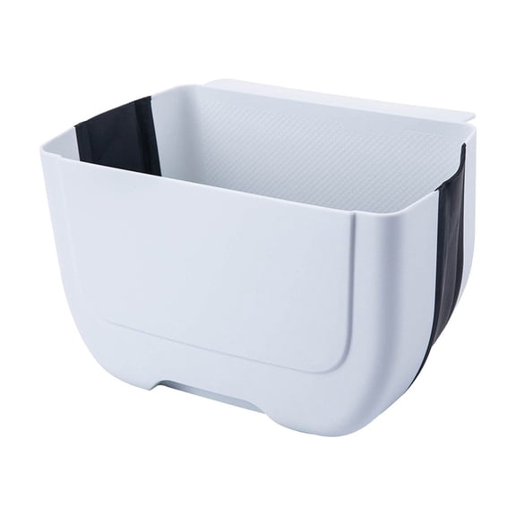 Leodye 1PCS Wall Mounted Kitchen Waste Bin Foldable Hanging Cabinet Door Trash Can Sorting Storage Basket for Kitchen Car Use -9.84×6.69×5.91in