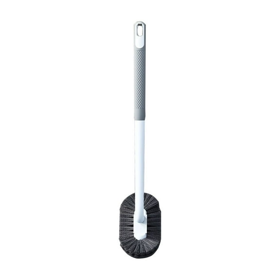 Leodye 1PCS Wall-mounted Long-handle Toilet Brush - No-dead-corner Soft Bristle Bathroom Cleaner -18.50x4.33x3.35in