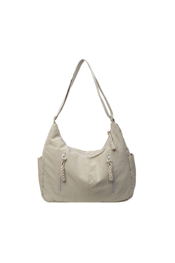 1PCS Water-resistant Nylon Crossbody Bag, Simple Versatile Style, Casual Shoulder Bag for Student School Commute Daily Outing -13.77 x 11.41 x 3.93 inches