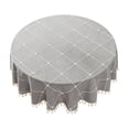 thumbnail image 1 of Leodye 1PCS Waterproof Oil Proof Tassel Tablecloth Decorative Table Cover for Restaurant Kitchen Dining Room and Home Table Decor -23.62x23.62in, 1 of 6