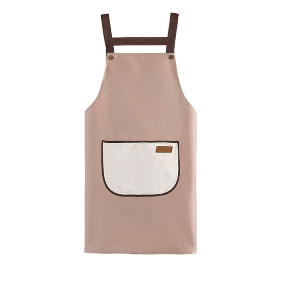 Leodye 1PCS Waterproof Oil-proof Wipeable Apron, Unisex Design for Kitchen Cooking Dining Daily Use -27.55x26.77in