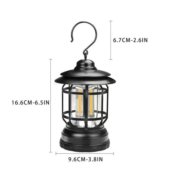 Leodye 1PCS Waterproof Retro Horse Lantern - Multifunctional Portable Camping Tent Light for Home & Outdoor -4.53 × 4.53 × 7.68 inch