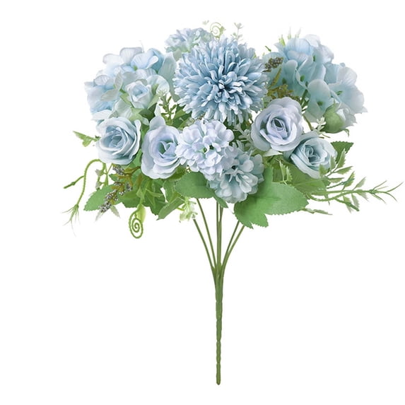 Leodye 1PCS Wedding Bouquets for Bride ,Beautiful Artificial Silk Fake Flowers Wedding Valentines Bouquet Bridal Decor-7.87×12.99IN
