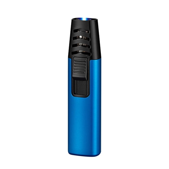 Leodye 1PCS Windproof Blue Flame Butane Torch Lighter, Refillable Turbine Inflatable Lighter for Outdoor BBQ Baking Kitchen Use -3.74 * 0.87 * 0.63 in
