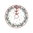 thumbnail image 1 of Leodye 1PCS Winter Snow Snowflake Christmas Tree Skirt Decorations Happy New Year Xmas Tree Mat 35 inch for Holiday Party Supplies Rustic Ornaments Mini Tree Skirt, 1 of 6