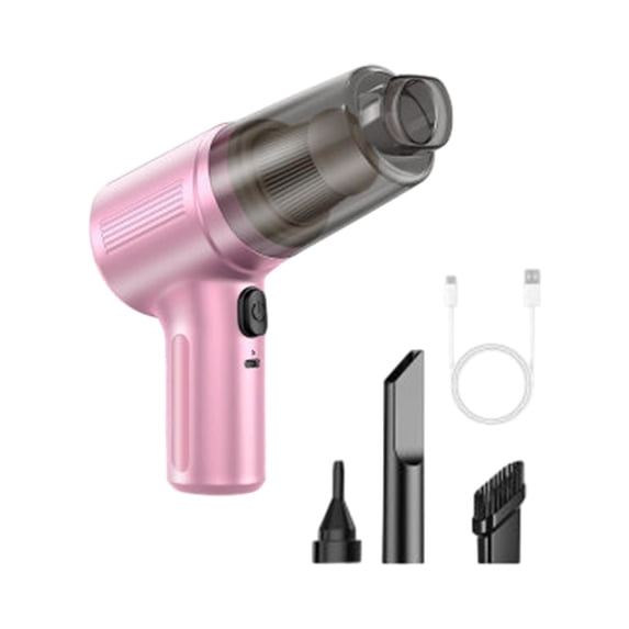 Leodye 1PCS Wireless Handheld Car Vacuum Cleaner Vacuum & Blower 2-in-1 Design Portable Mini Vehicle Cleaning Tool -6.38x5.12in