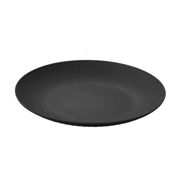 Leodye 1PCS Wood Grain Plastic Round Dinner Plates Lightweight Reusable Tableware Dishes for Household Daily Food Serving -7.68 × 0.98 in