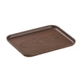 thumbnail image 1 of Leodye 1PCS Wood Grain Plastic Serving Tray - Household Fruit/Coffee Cup Tray for Kitchen -9.45x6.69x0.59in, 1 of 6