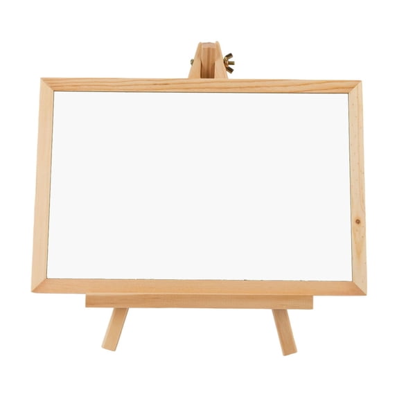Leodye 1PCS Wooden Chalkboard Sign with Stand Small Writing Board Student Home Store Decoration Crafts -11.8x11.6in