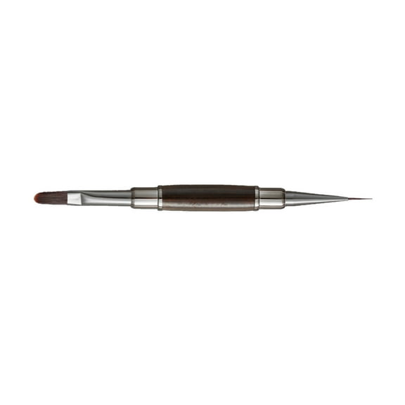 Leodye 1PCS Wooden Double-Tip Nail Art Pen - Wood Pole Building/Pulling Pen, Multifunctional Coloring Tool & Nail Brush