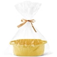 thumbnail image 1 of Leodye 1PCS Woven Basket Handle Storage Basket Shelf Wardrobe Organizer Gift Basket with Ribbon and Bag Decorations -1 1.8 * 7.9 * 4.7in, 1 of 6