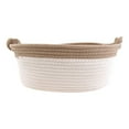 thumbnail image 1 of Leodye 1PCS Woven Cotton Rope Storage Basket Compact Durable Home Living Room Desktop Sundry Small Laundry Organizer Bin -13.5 x 11 x 9.5 inches, 1 of 6