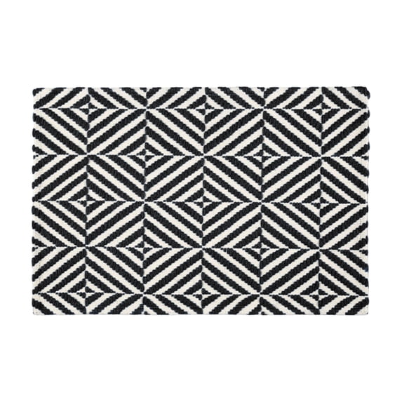 Leodye 1PCS Woven Textured Indoor Doormat, Super Absorbent Non-slip Low-profile Carpet, Quick Dry Mat for Entryway, Kitchen and Living Room -15.7x23.6in