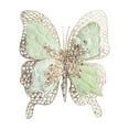 thumbnail image 1 of Leodye 1PCS Xmas Tree Butterflies Decor Artificial Christmas Butterflies Ornament with Clip Glitter for Christmas Tree Wedding Birthday Party Garland-8.27x7.08x0.78in, 1 of 6