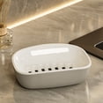thumbnail image 1 of Leodye 1Pack Soap Dishes,Removable Soap Drainers Plastic Soap Holder,Plastic Simple Double Compartment Drain Soap Box,Soap Saver Box Container for Bathroom, 1 of 6