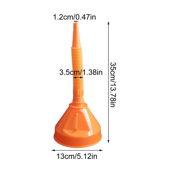 Leodye 1Pcs Automotive Funnels Set, Wide Mouth Fuel Funnels, Plastic Long Neck Oil Funnel, Flexible Right Angle Funnels-5.12*13.78IN