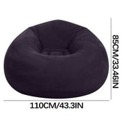 Leodye 1Pcs Inflatable Bean Bag Chair for Adults Blow up Lazy Sofa Lounge Folding Portable Movie Night Chair for Reading Room Bedroom Living Room Camping-43.3*33.46in