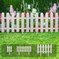 thumbnail image 1 of Leodye 1Pieces Garden Fence White Plastic Fence Garden Picket Fence Edgings Lawn Flowerbeds Plant Borders Decorative Garden Yard，6.69x12.6x0.39in, 1 of 6