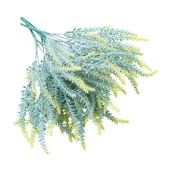 Leodye 1pcs Artificial Flocked Lavenders Artificial Home Decor Flocked Artificial Plants Indoor Outdoor Home Kitchen office Table Centerpieces Arrangements Christmas Decor-14.9IN