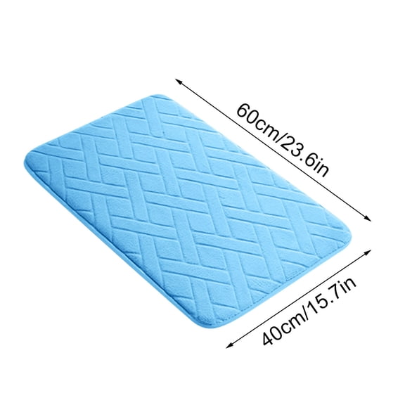 Leodye 1pcs Bathroom Runner 15.75 ×23.62in, Non Slip Memory Foam Bath Mat, Super Soft Water Absorbent Hallway Carpet, Machine Washable Rug for Vanity Tub Shower