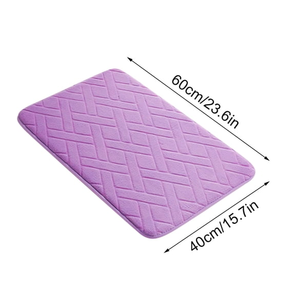 Leodye 1pcs Bathroom Runner 15.75 *23.62in, Non Slip Memory Foam Bath Mat, Super Soft Water Absorbent Hallway Carpet, Machine Washable Rug for Vanity Tub Shower