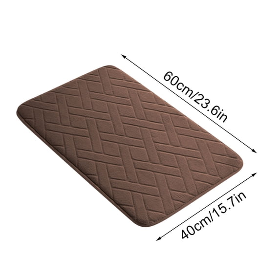 Leodye 1pcs Bathroom Runner 15.75 ×23.62in, Non Slip Memory Foam Bath Mat, Super Soft Water Absorbent Hallway Carpet, Machine Washable Rug for Vanity Tub Shower