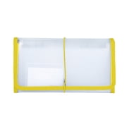 Leodye 1pcs Bill Accordion Bag 13 Compartments Financial VAT Invoice Receipt Bag Transparent Waterproof File Classification Folder-10.35x5.71x1.43 in