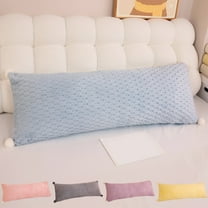 Leodye 1pcs Body Pillow for Adults, Bolster Pillow with Removable Velvet Cover, Long Round Cervical Roll Pillow (23.62in)