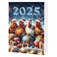 thumbnail image 1 of Leodye 1pcs Christmas Advent Calendar 2025 with chicken Design, 24 Days Christmas Countdown Calendar, 2D Cute chicken Acrylic Hanging Ornaments for Tree Decor, Party Favors, 1 of 5