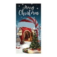 thumbnail image 1 of Leodye 1pcs Christmas Door Cover Decoration Backdrop Xmas Door Hanging Covers Christmas Eve Background Funny Santa for New Year Christmas-70.8 x 35inch, 1 of 6